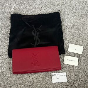 Yves Saint Laurent Red Belle de Jour clutch